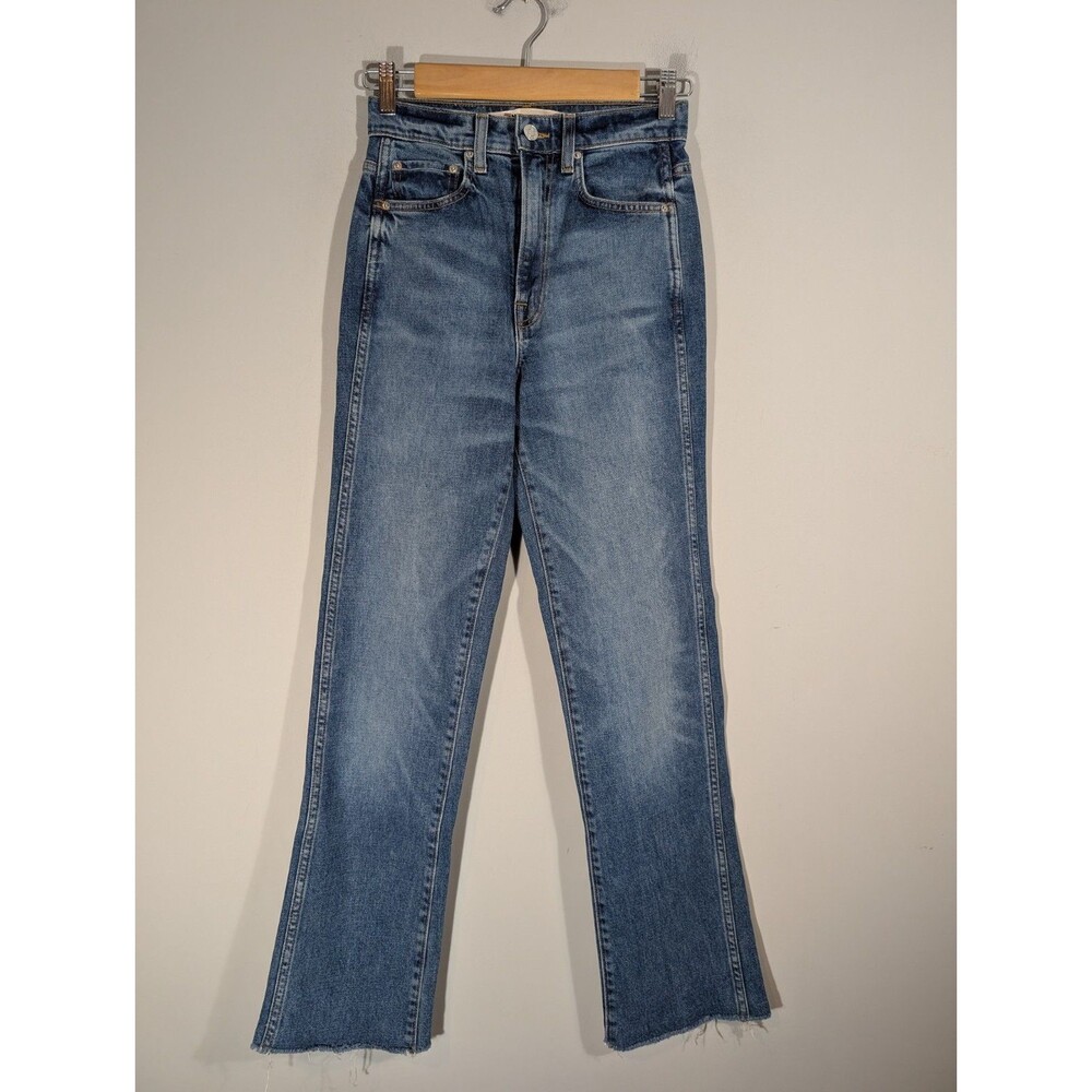 GRLFRND Womens The Sara Super High Rise Slim Straight Jeans Sz 23 Capsule Casual